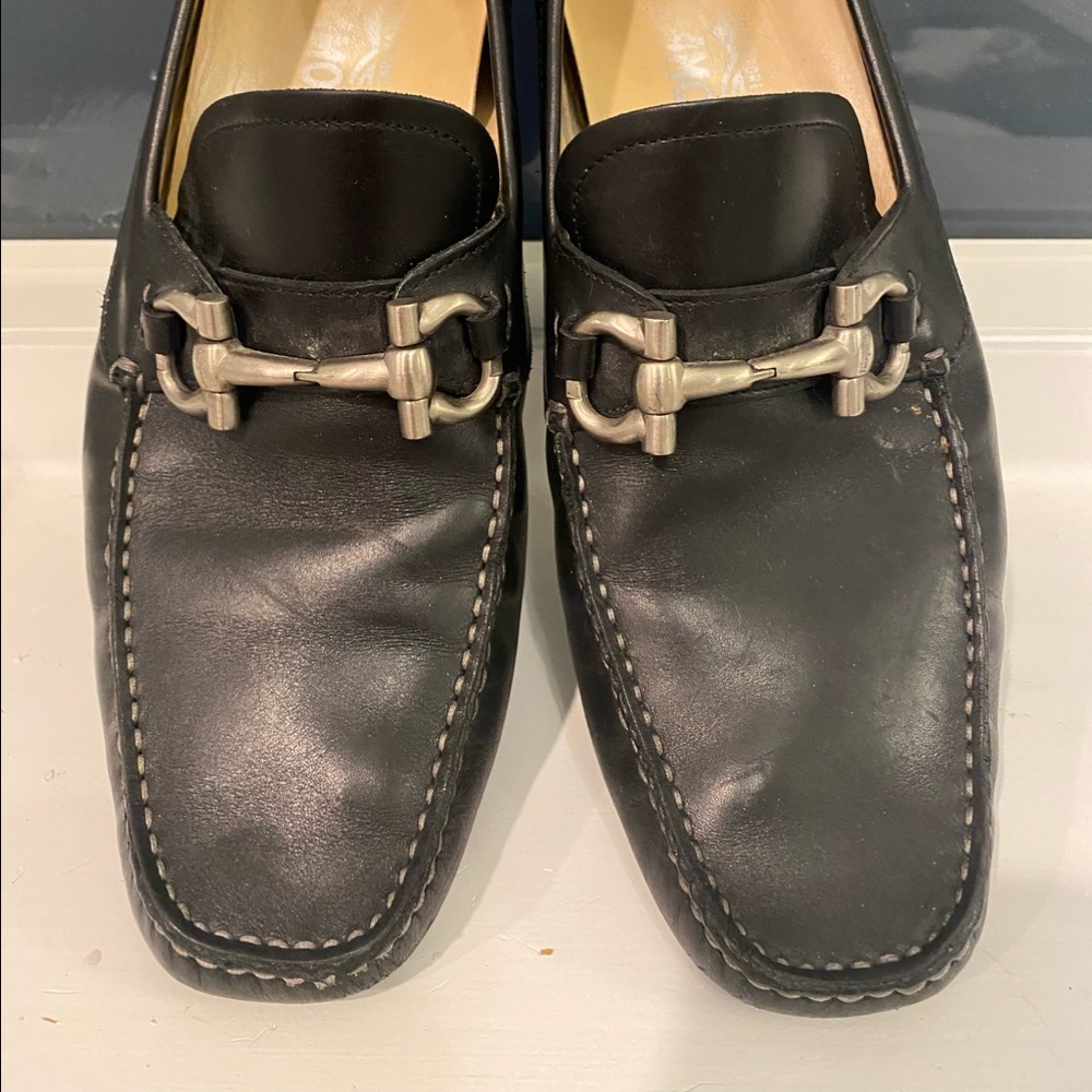 Ferragamo Parigi Gancini Leather Drivers